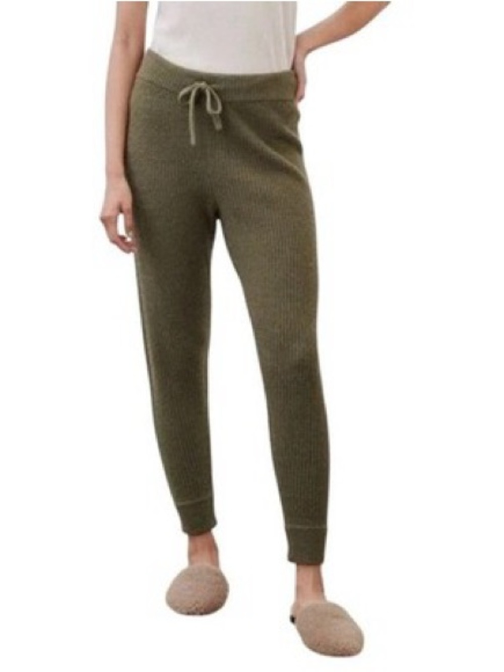 Jenni Kayne Merino Wool Baby Alpaca Blend Fisherman Knit Sweatpants Size Medium